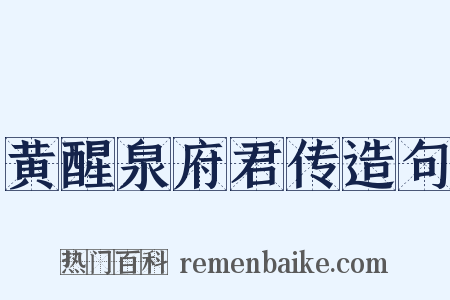 黄醒泉府君传造句是什么意思的图片